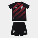 Kit Infantil Athletico Paranaense I 26/27 Umbro - Preto+Vermelho